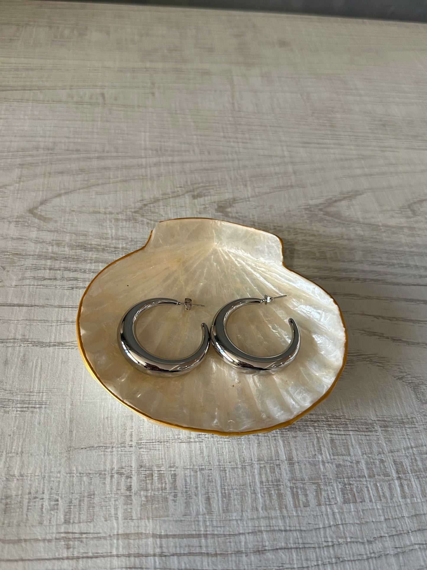 Pendientes Aro Plateados
