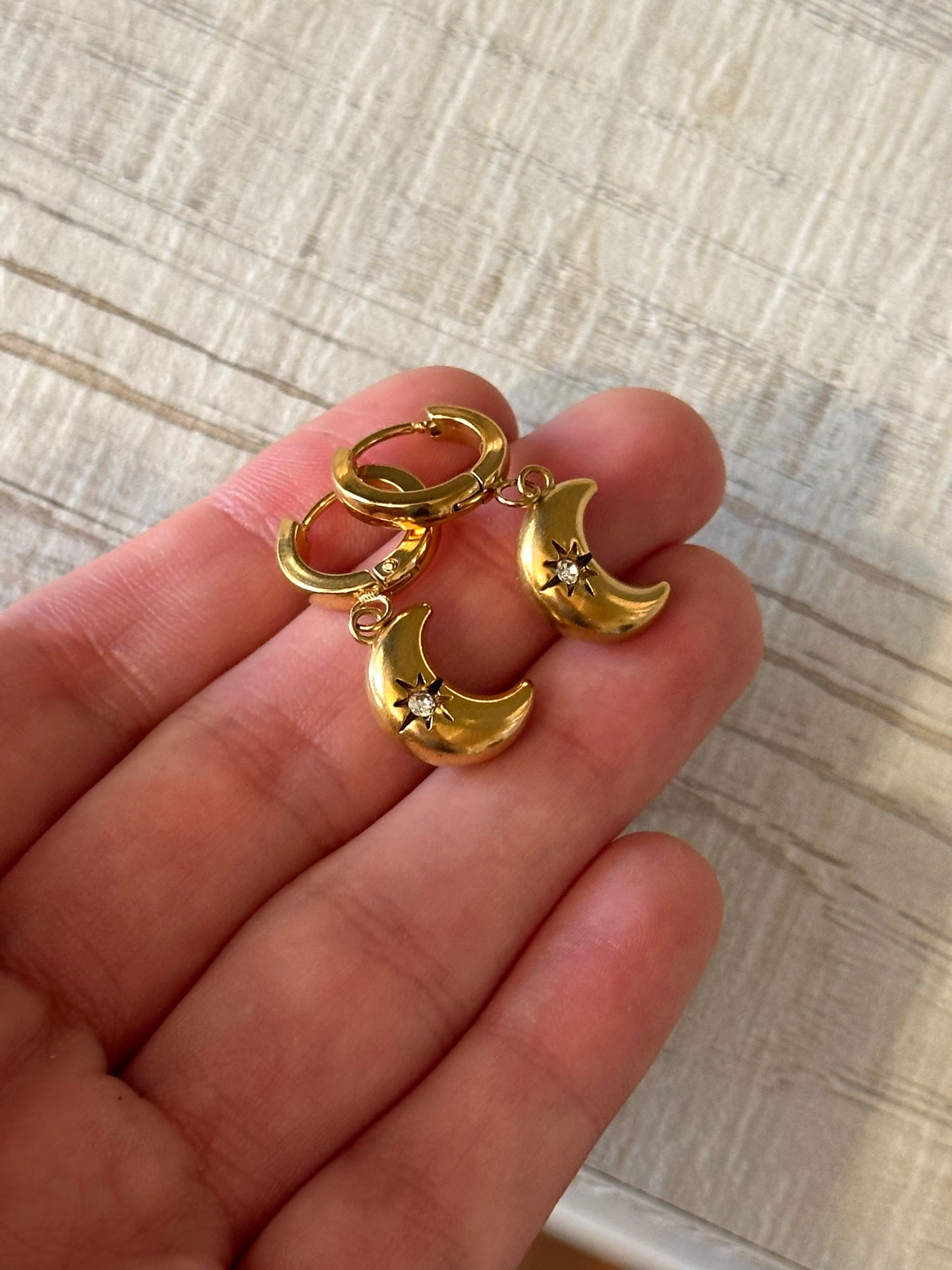 Pendientes Luna Brillante
