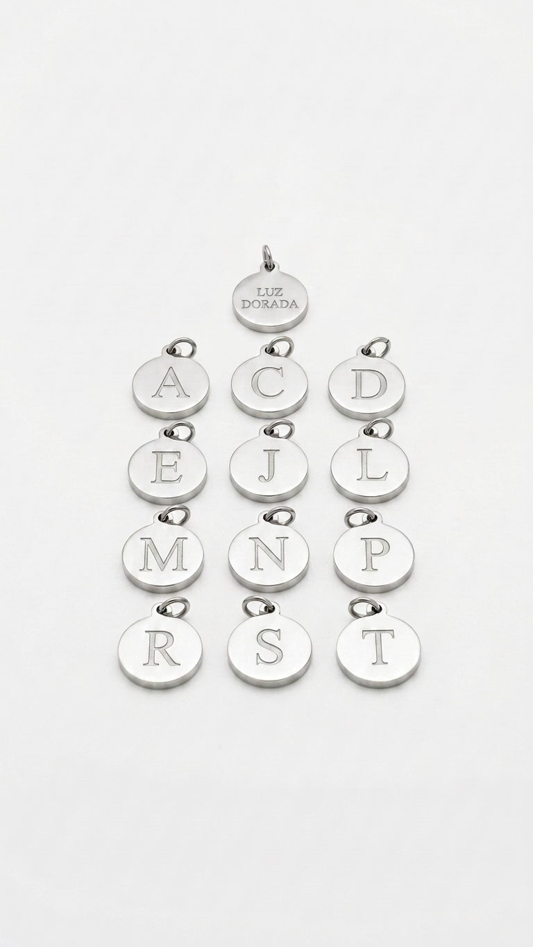 Collar Personalizado Iniciales Plateado