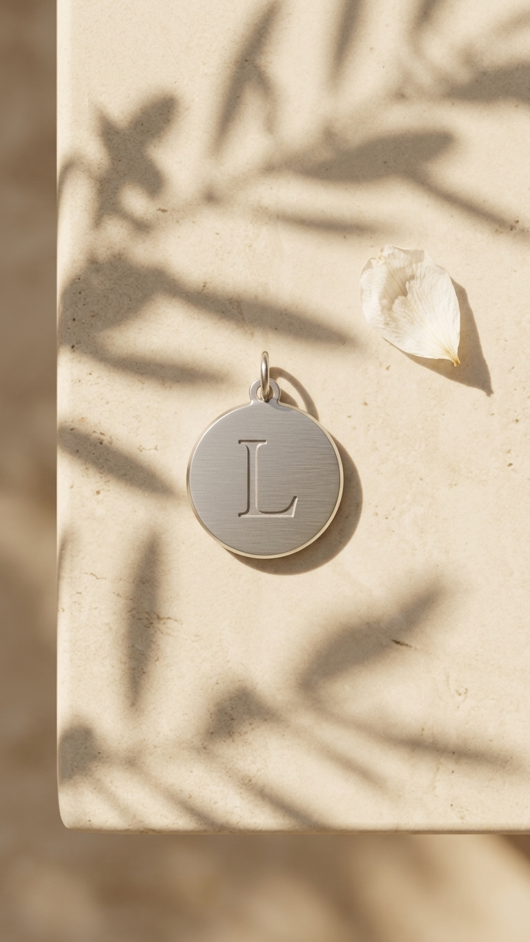 Collar Personalizado Iniciales Plateado