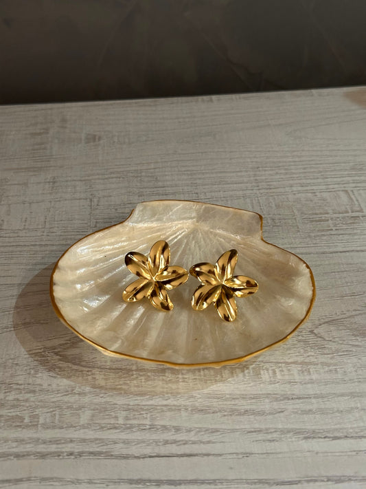 Pendientes Flor Dorada